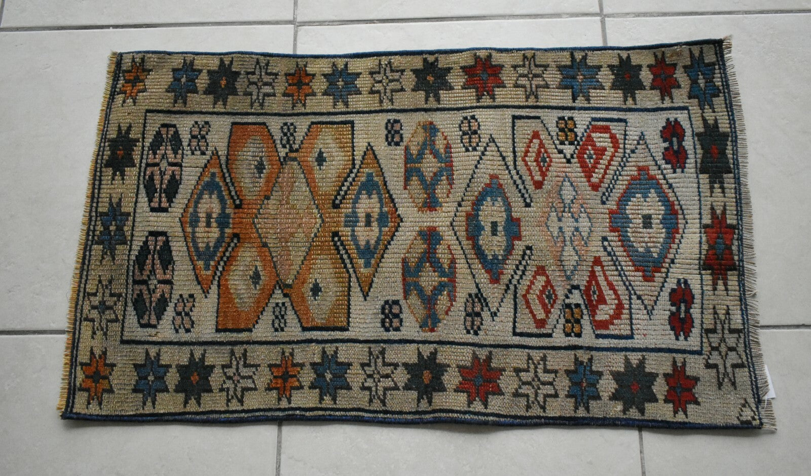 2.7x1.6 ft Small Turkish Runner Vintage Oushak Rug Anatolian Rug Faded Rug Y27