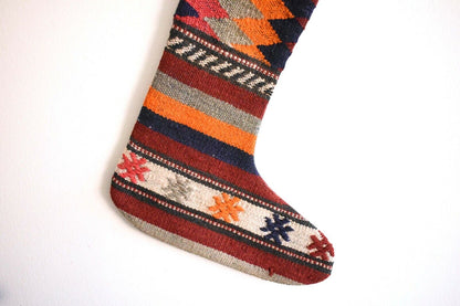 Christmas Stocking Kilim Christmas Sock Rug Gift Stocking Xmas Decor Socks S244