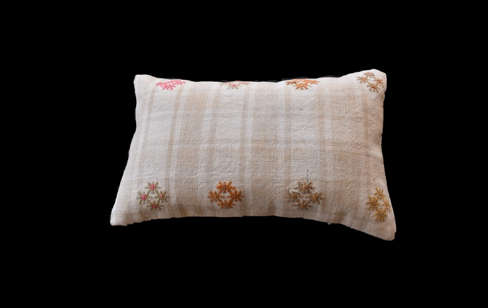 Kilim Pillow Cover 12x20 Handmade Turkish Rug Boho Ethnic Lumbar Cushion 3333