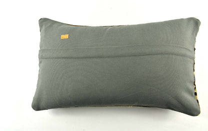 Kilim Pillow Cover 12x20 Handmade Turkish Rug Boho Ethnic Lumbar Cushion A2622