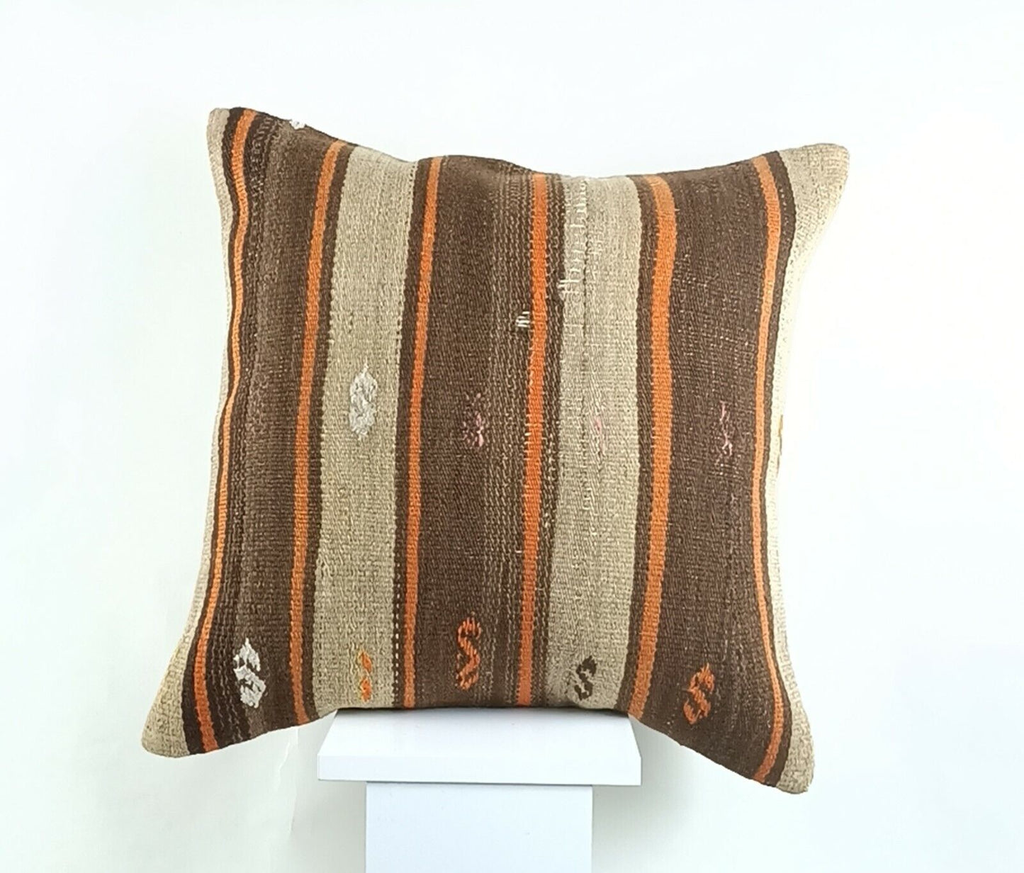 Kilim Pillow Cover 20x20 Home Decorative Handmade Ethnic Oushak Rug Pillow A1210