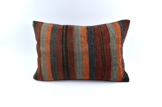 16x24 Kilim Pillow Cover Handmade Vintage Anatolian Lumbar Cushion Cover 4755