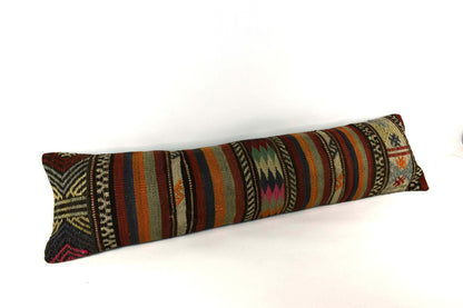 12x48 Vintage Rug Pillow Cover Handwoven Kilim Lumbar Pillow Cover 4339