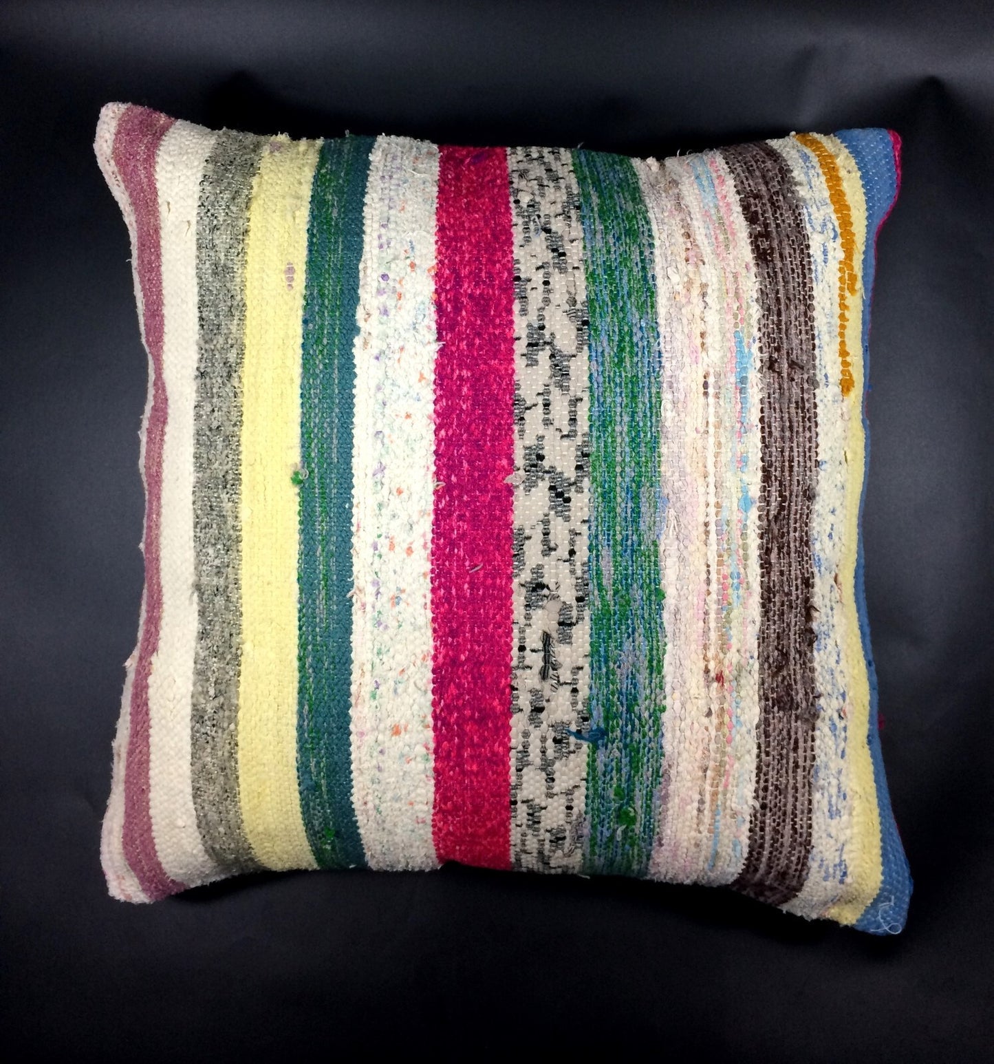 18"x18" Kilim Pillow Cover  Handmade Turkish Vintage Cushion Tribal Lumbar 628