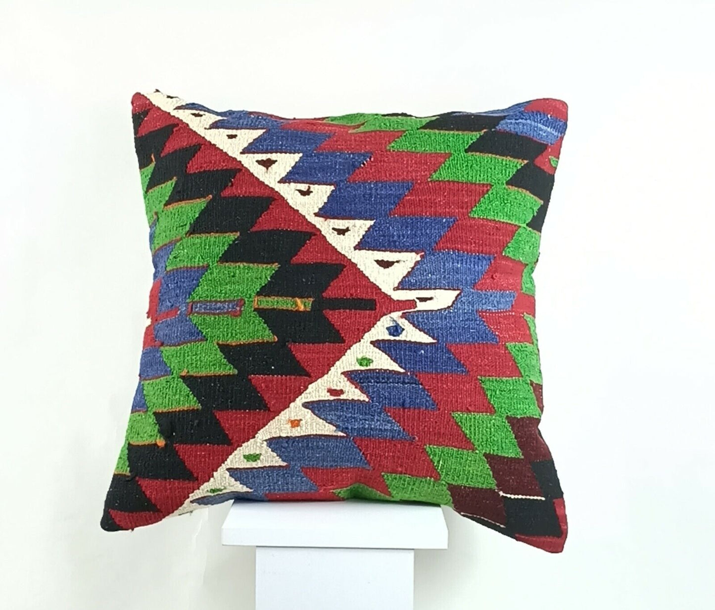 Kilim Pillow Cover 20x20 Home Decorative Handmade Ethnic Oushak Rug Pillow A1215