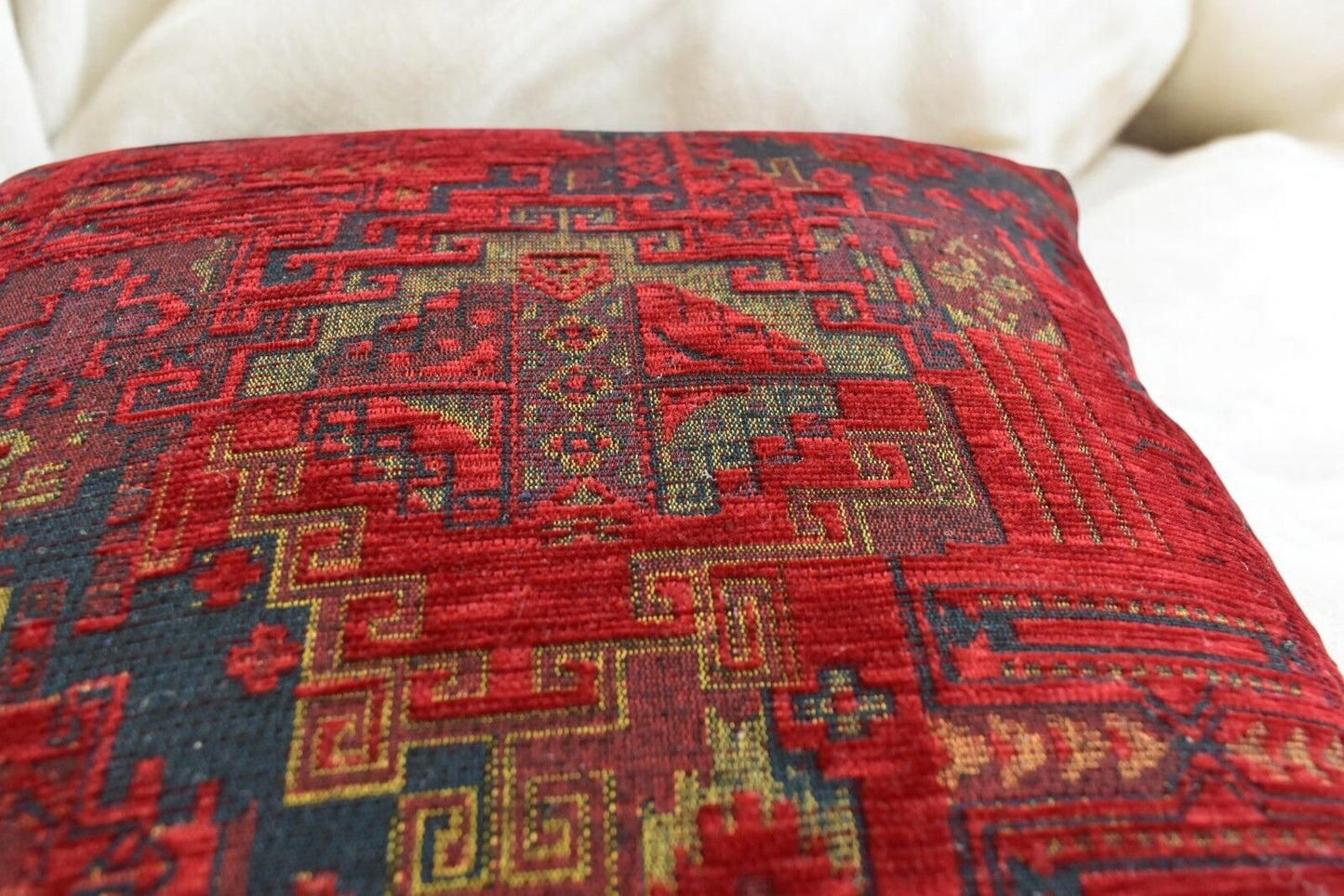 Kilim Pillow Cover Handmade Ethnic Rug Tribal Rustic Lumbar Cushion with Insert