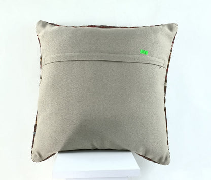 18"x18" Kilim Pillow Cover  Handmade Turkish Vintage Cushion Tribal Lumbar 2358