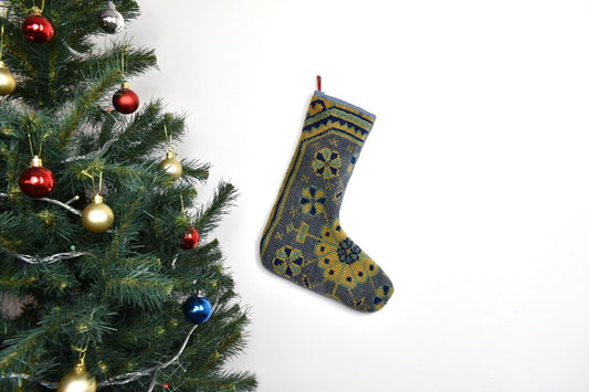 Kilim Christmas Stocking Vintage Rug Stocking Ethnic Decorative Xmas Socks S947