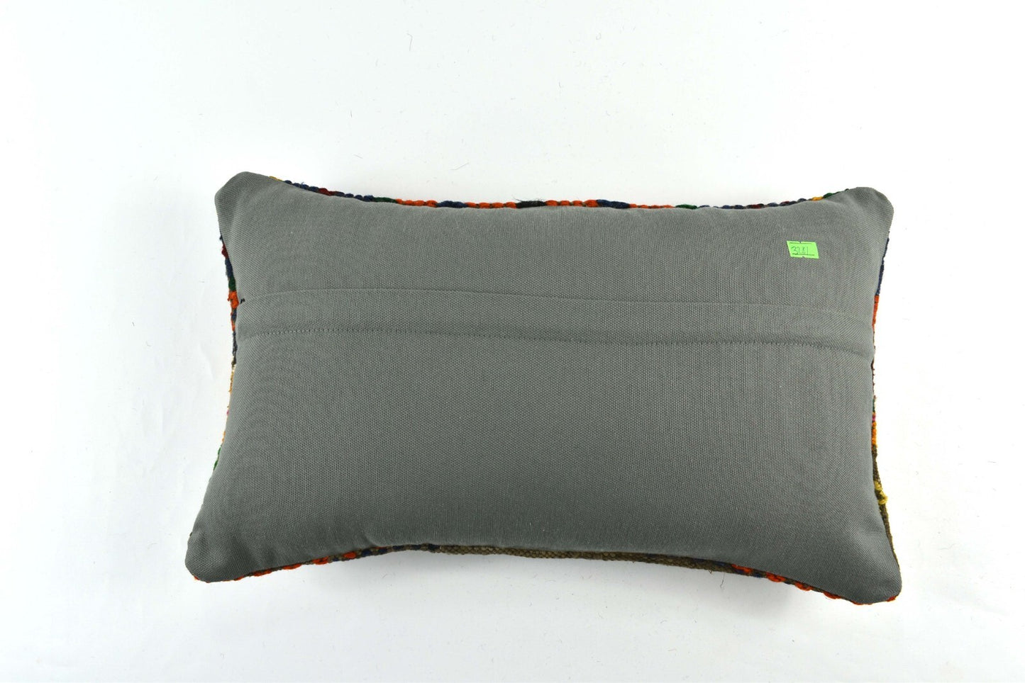 Kilim Pillow Cover 12x20 Handmade Turkish Rug Boho Ethnic Lumbar Cushion 3281