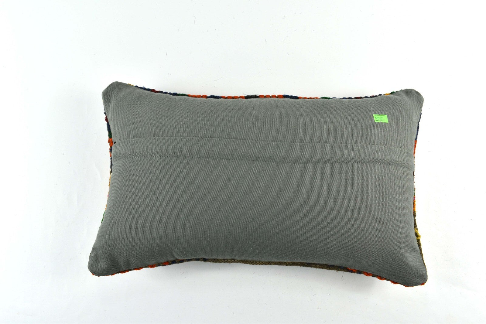 Kilim Pillow Cover 12x20 Handmade Turkish Rug Boho Ethnic Lumbar Cushion 3281