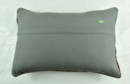 Kilim Pillow Cover 16x24 Tribal Vintage Turkish Carpet Lumbar Pillow Cover 3094