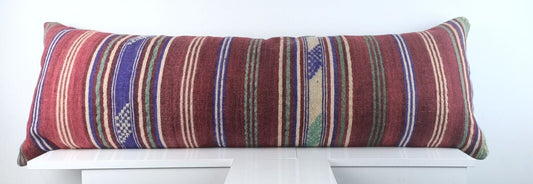 Extra Large Kilim Pillow Cover 16x48 Handmade Ethnic Boho Oriental Lumbar A1565