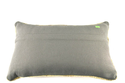 Kilim Pillow Cover 12x20 Turkish Handmade Vintage Couch Lumbar Cushion  A2247