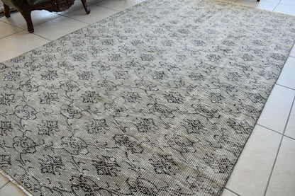 Large Turkish Rug 8.6x5.2 ft Vintage Rug Faded Oushak Rug Living Room Carpet B17