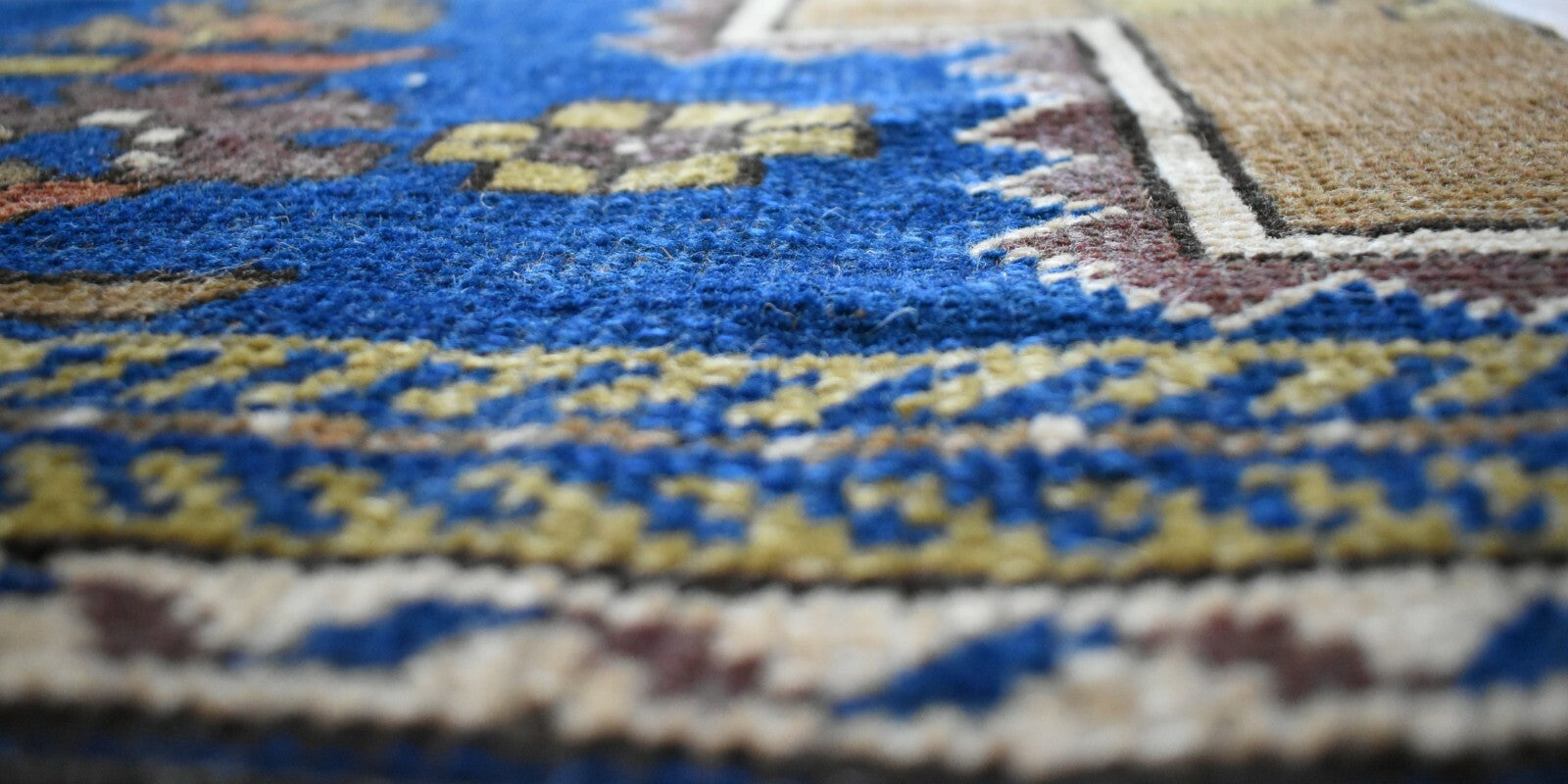 Vintage Runner 7.4x2 ft Oushak Runner Anatolian Rug Faded Turkish Runner R08