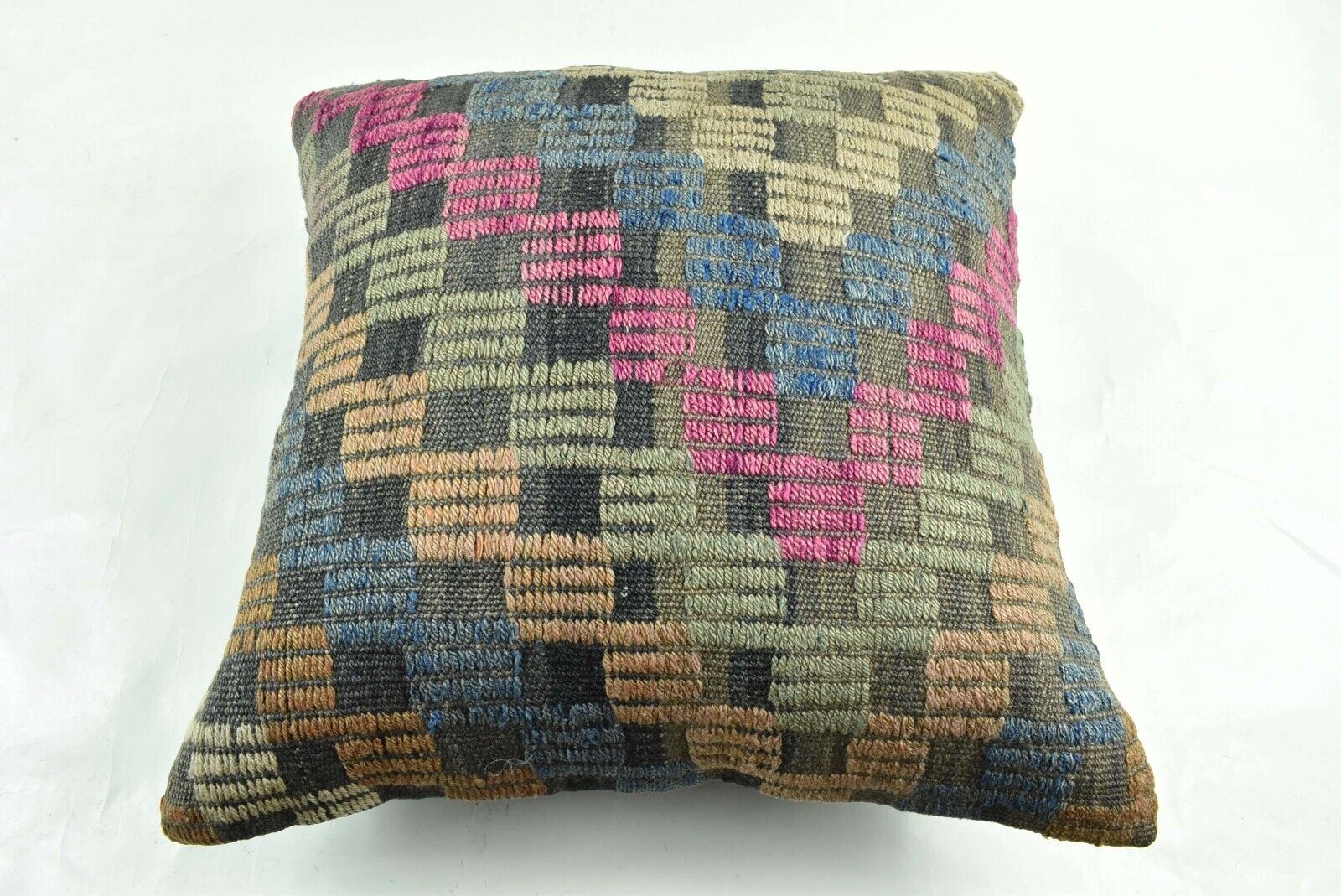 20x20 Kilim Pillow Cover Handmade Vintage Oushak Kilim Cushion Cover 2972