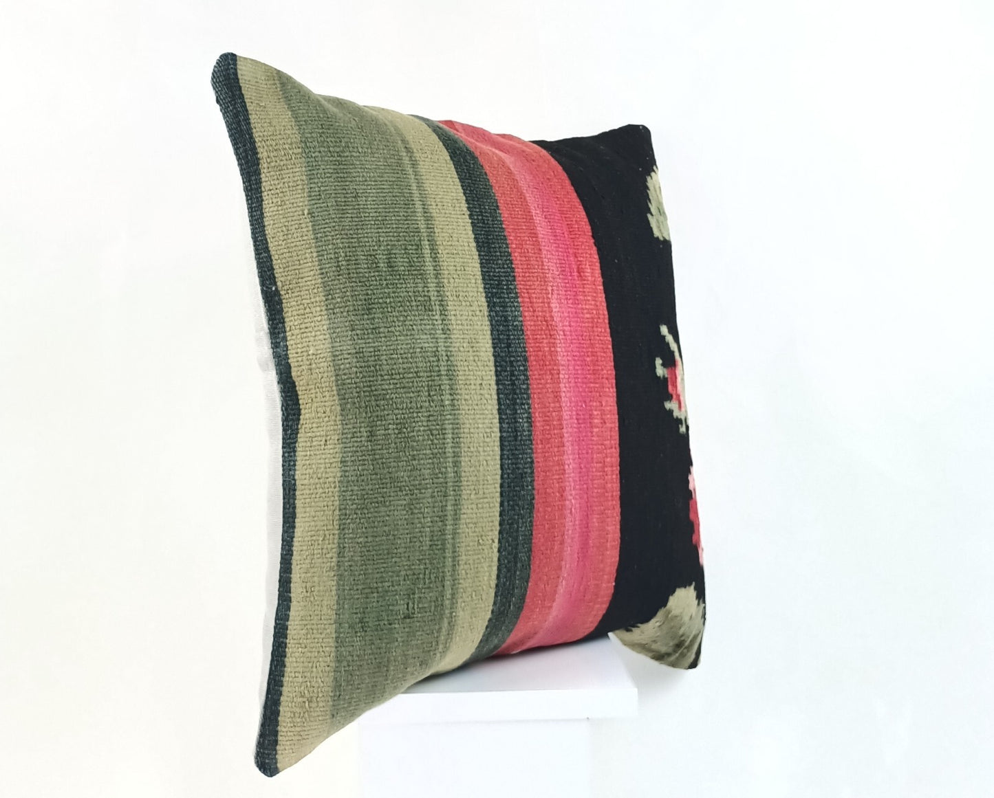 18"x18" Kilim Pillow Cover  Handmade Turkish Vintage Cushion Tribal Lumbar 2156