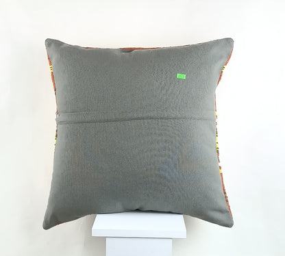 20x20 Kilim Pillow Cover Handmade Vintage Oushak Kilim Cushion Cover 2537