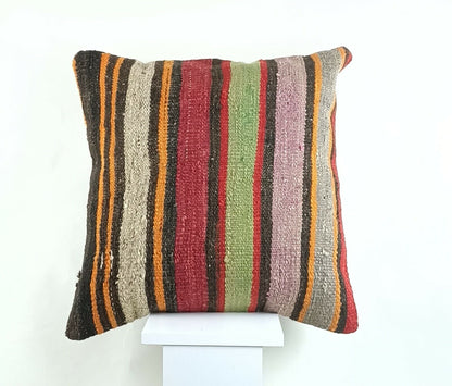 Kilim Pillow Cover 20x20 Home Decorative Handmade Ethnic Oushak Rug Pillow A1186