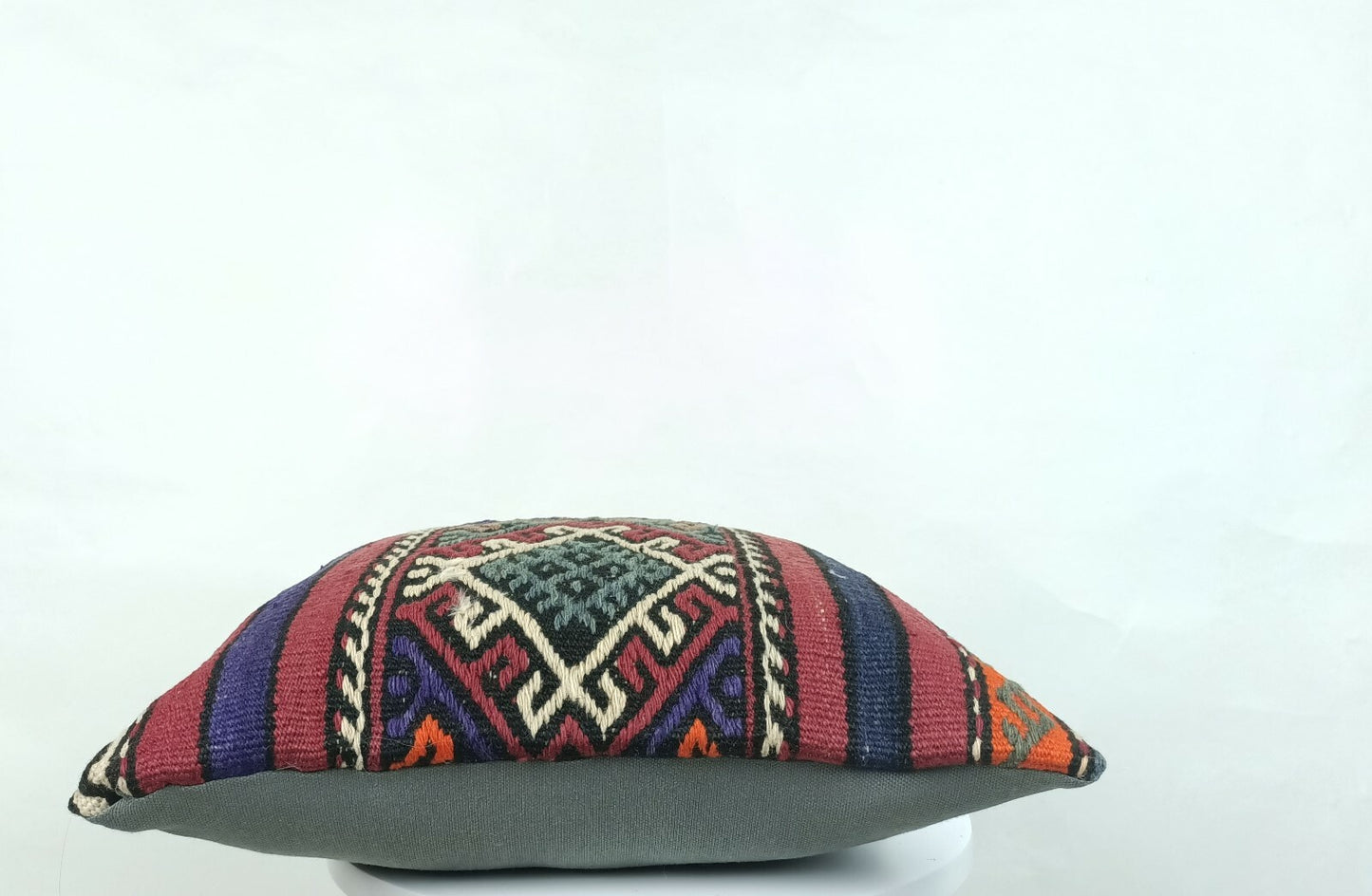 Turkish Kilim Pillow Cover 16x16 Tribal Traditional Ethnic Tribal Cushion A300