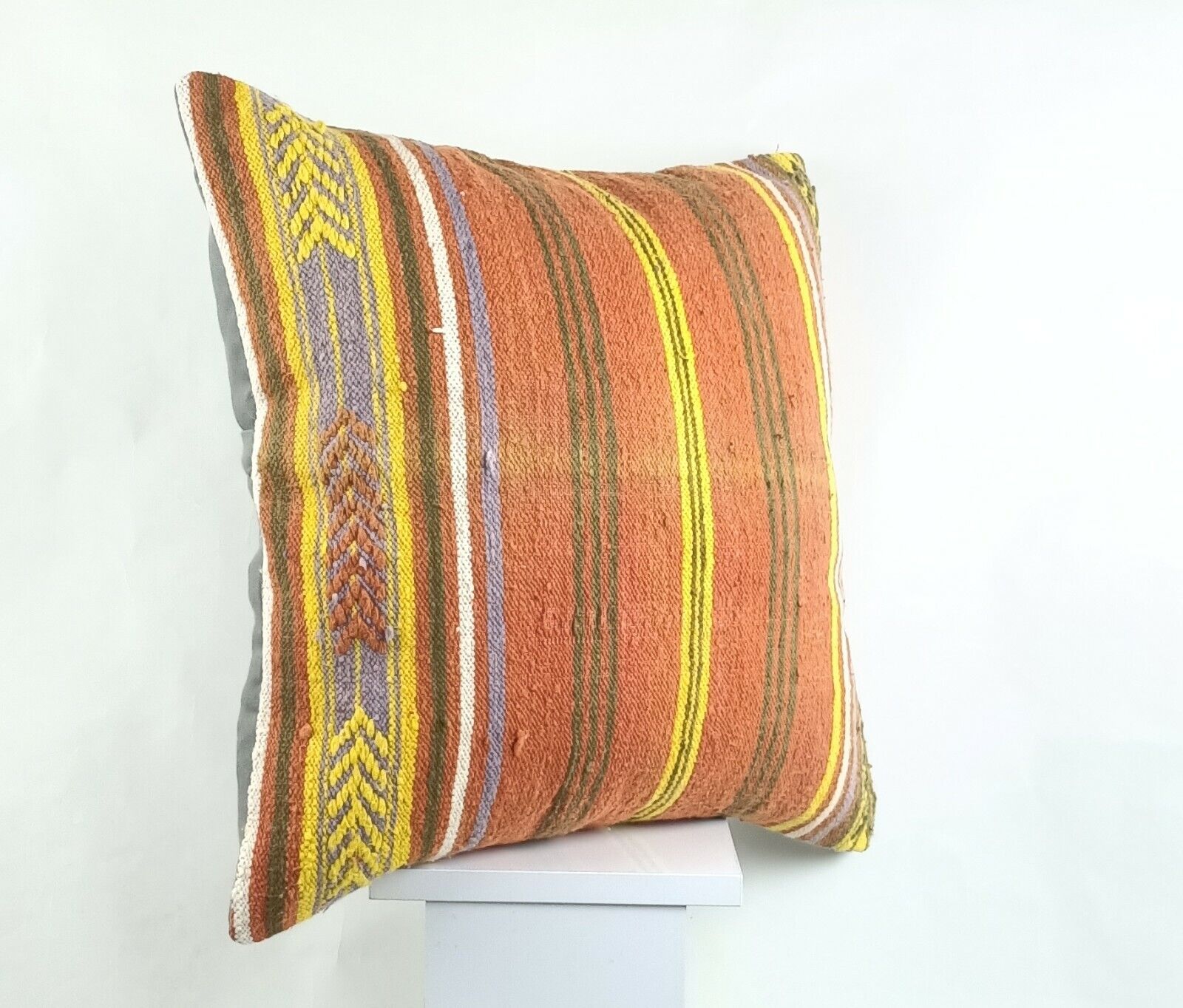 Kilim Pillow Cover 20x20 Home Decorative Handmade Ethnic Oushak Rug Pillow A1212