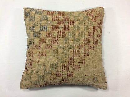 18"x18" Kilim Pillow Cover  Handmade Turkish Vintage Cushion Tribal Lumbar 1285