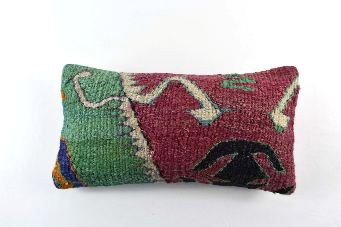 Turkish Cushion Cover 8"x16" Handmade Vintage Boho Ethnic Throw Pillow Case 4450