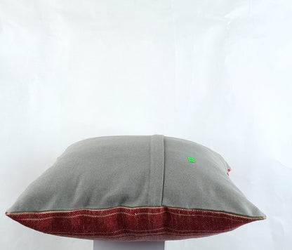 18"x18" Kilim Pillow Cover  Handmade Turkish Vintage Cushion Tribal Lumbar 2654