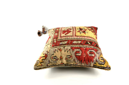 Oushak Kilim Pillow Cover 20x20 Handknotten Vintage Sofa Cushion Cover A2782