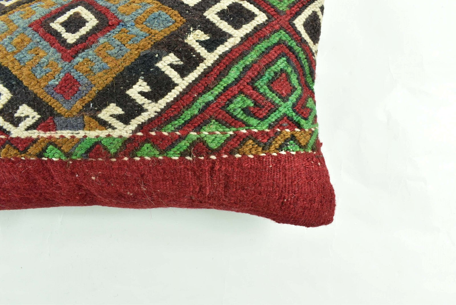 Turkish Cushion Cover 8"x16" Handmade Vintage Boho Ethnic Throw Pillow Case 3137