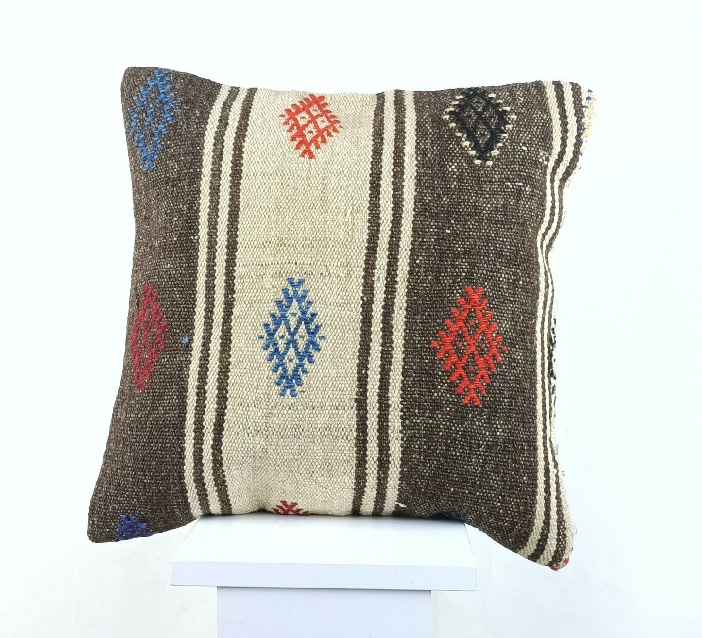 Kilim Pillow Cover 16x16 Oriental Traditional Handmade Bohemian Cushion A1176