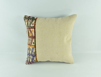 20x20 Kilim Pillow Cover Handmade Vintage Oushak Kilim Cushion Cover 4121