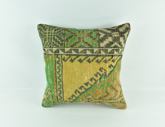 20x20 Kilim Pillow Cover Handmade Vintage Oushak Kilim Cushion Cover 4085