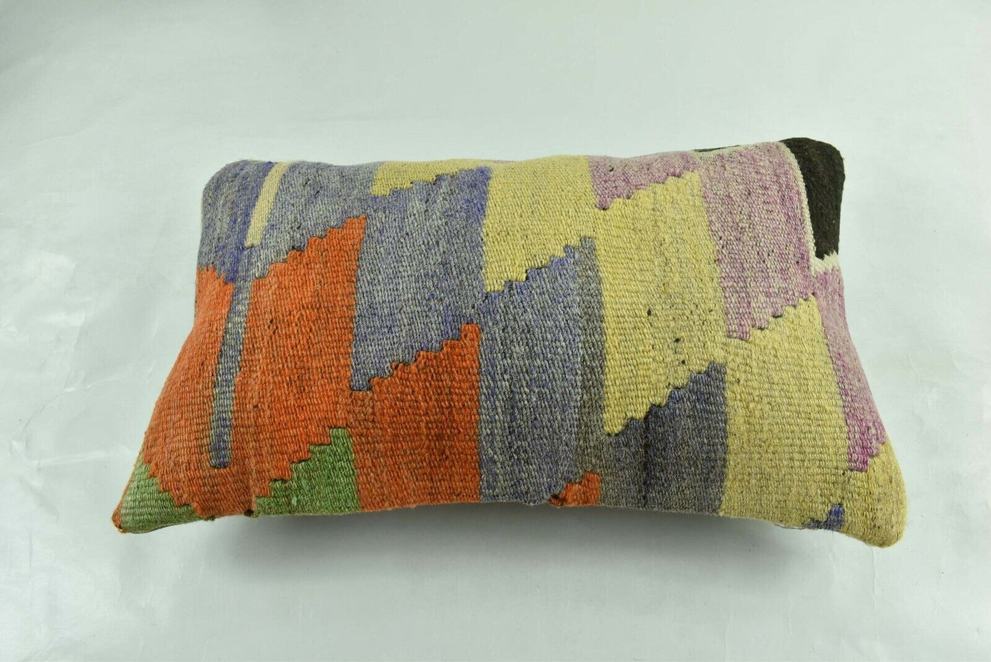 Kilim Pillow Cover 12x20 Turkish Handmade Sofa Couch Floor Lumbar Cushion A1778