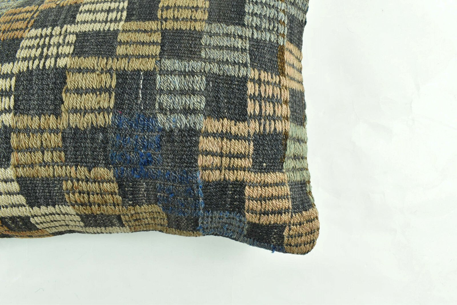 Kilim Pillow Cover 12x20 Turkish Handmade Vintage Couch Lumbar Cushion  A1863