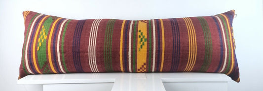 Extra Large Kilim Pillow Cover 16x48 Handmade Boho Ethnic Oriental Lumbar A1563