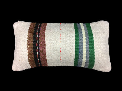 Turkish Cushion Cover 8"x16" Handmade Vintage Boho Ethnic Throw Pillow Case 1459