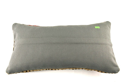 Kilim Lumbar Pillow Cover 10x20 Decorative Sofa Couch Handmade Cushion A2259
