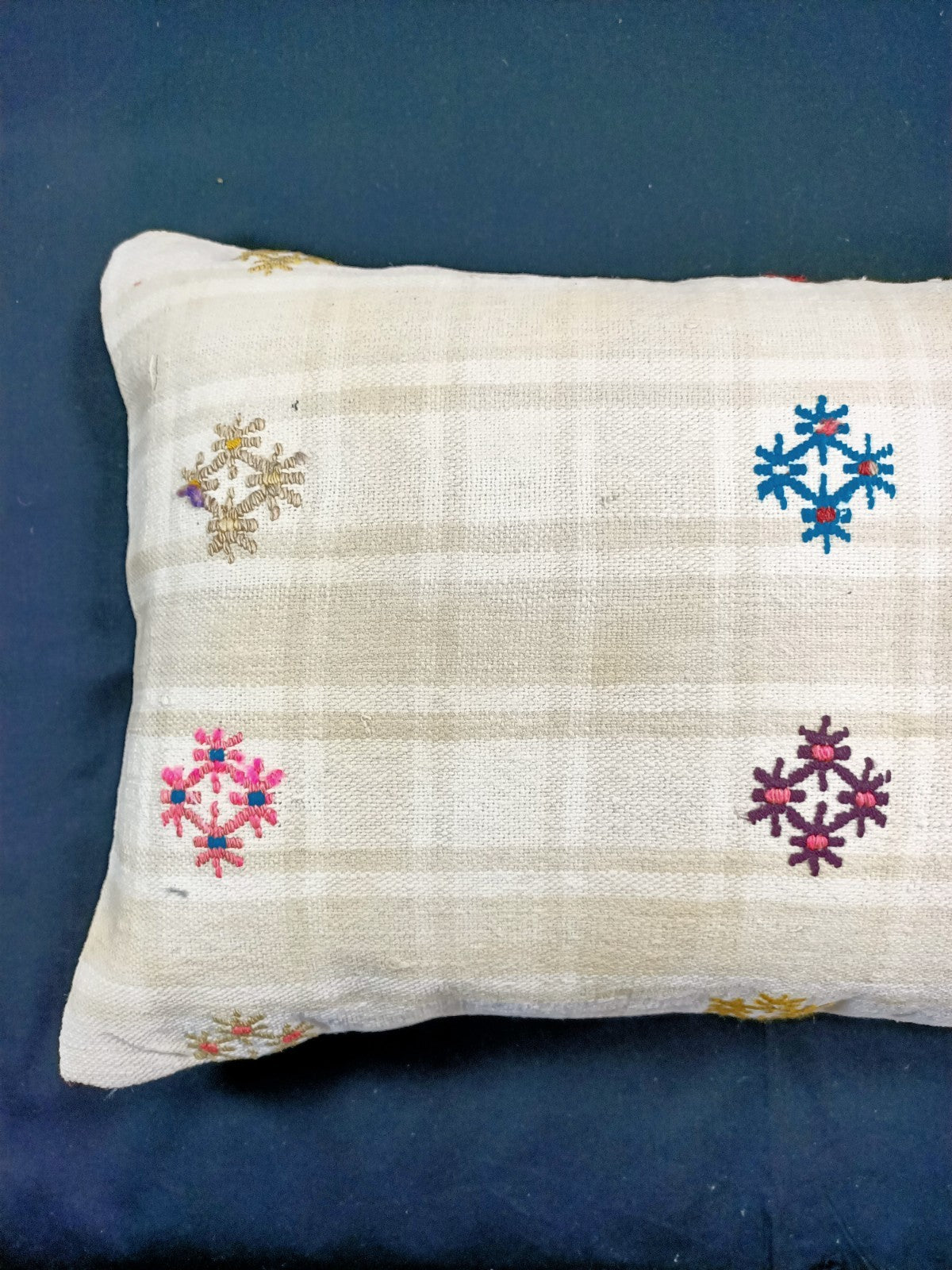 Kilim Pillow Cover 16x24 Tribal Vintage Turkish Carpet Lumbar Pillow Cover E55