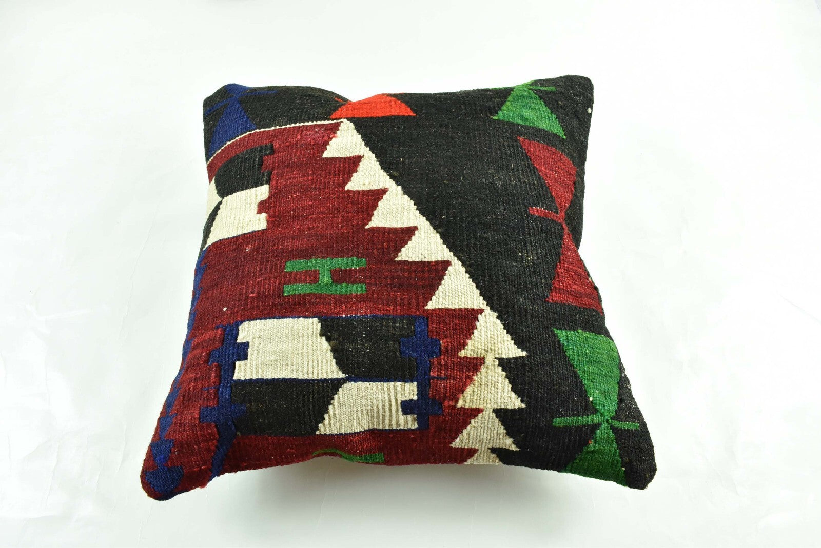 18"x18" Kilim Pillow Cover  Handmade Turkish Vintage Cushion Tribal Lumbar 2989