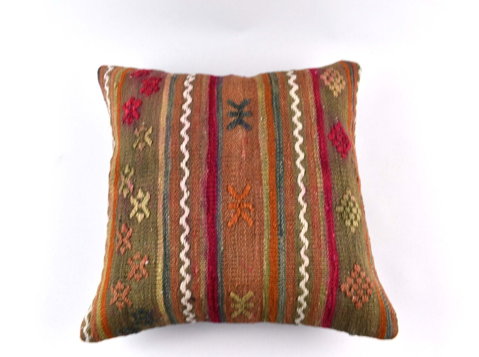 20x20 Kilim Pillow Cover Handmade Vintage Oushak Kilim Cushion Cover 4711