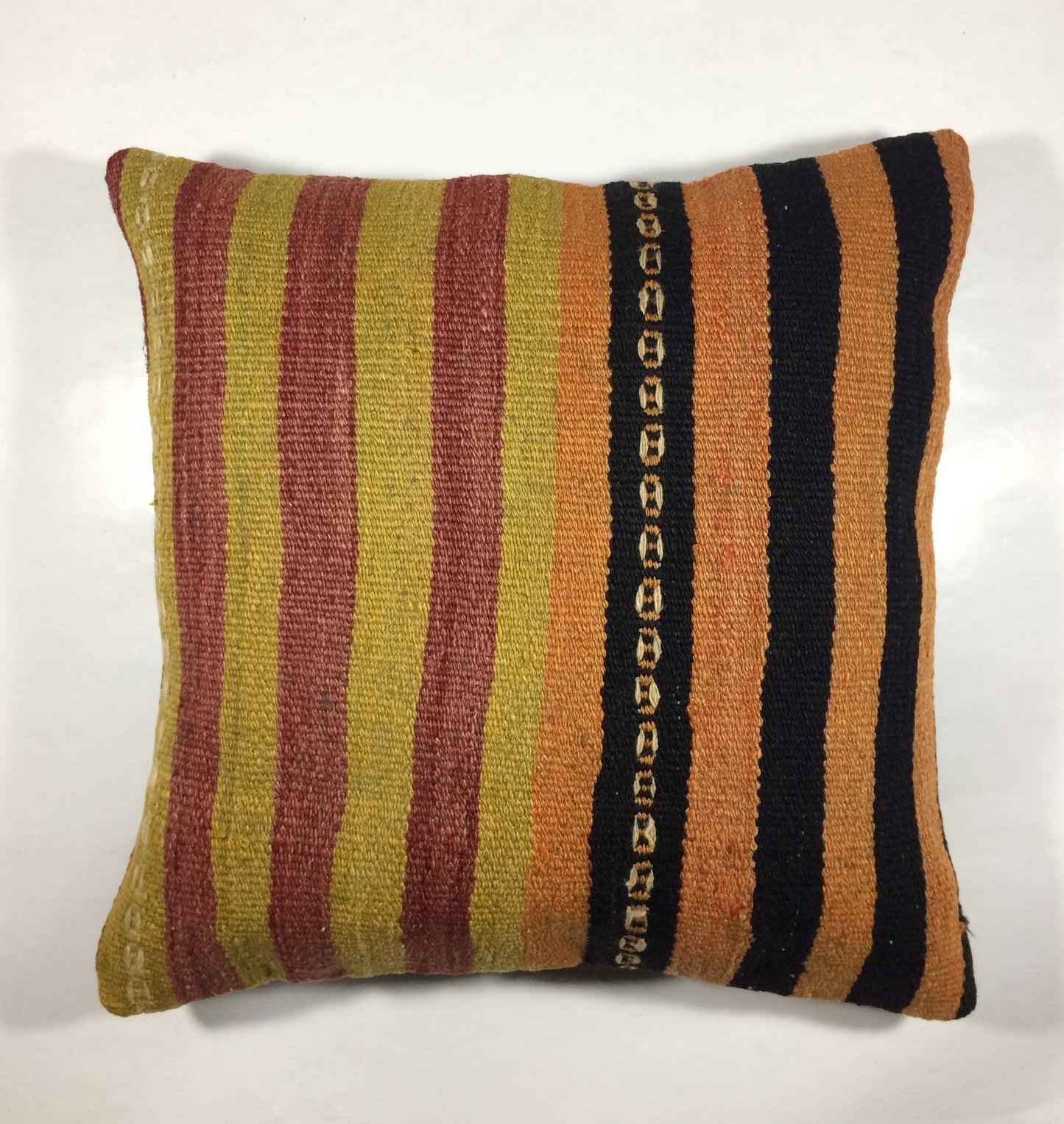 18"x18" Kilim Pillow Cover  Handmade Turkish Vintage Cushion Tribal Lumbar 684