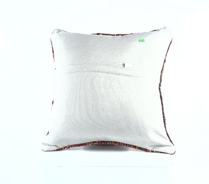 18"x18" Kilim Pillow Cover  Handmade Turkish Vintage Cushion Tribal Lumbar E1393