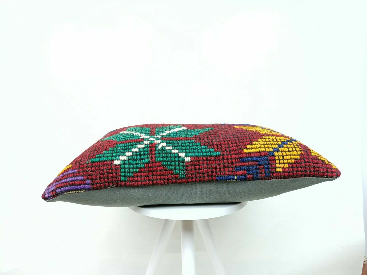 Kilim Pillow Cover 16x24 Handmade Home Decorative Sofa Wool Lumbar Cushion E446