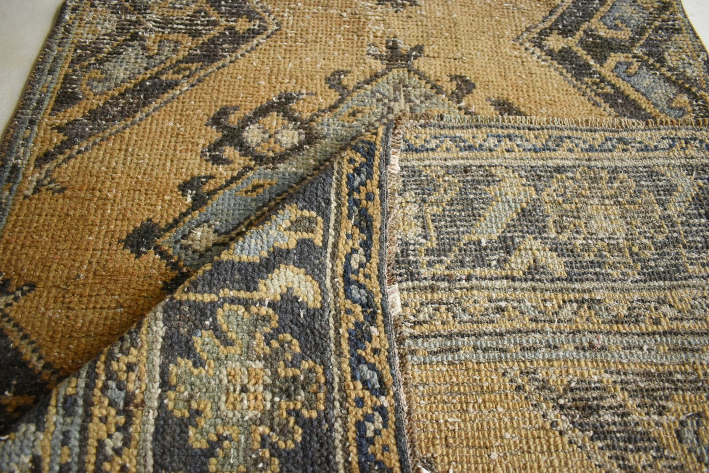 Turkish Runner Rug 11.3x2.8 ft Vintage Runner Hallway Runner Handwoven Rug R35