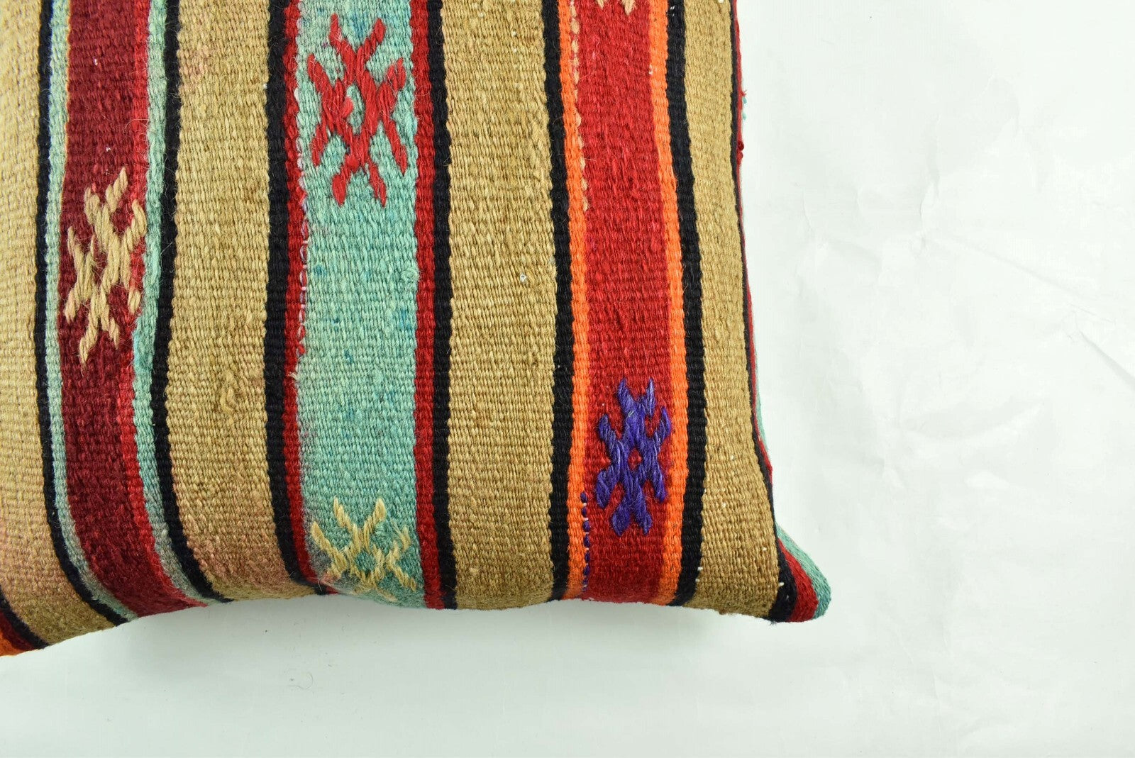18"x18" Kilim Pillow Cover  Handmade Turkish Vintage Cushion Tribal Lumbar 3009