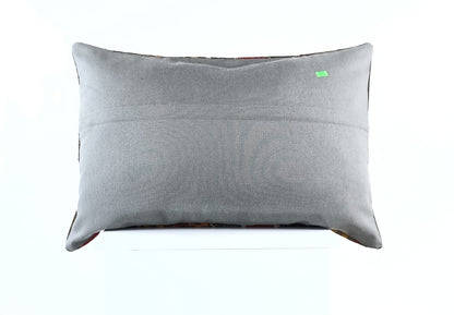 Kilim Pillow Cover 16x24 Tribal Vintage Turkish Carpet Lumbar Pillow Cover 1952