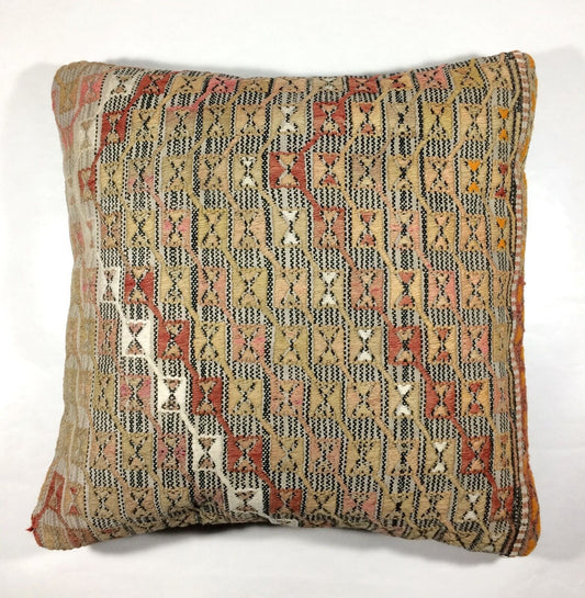 20x20 Kilim Pillow Cover Handmade Vintage Oushak Kilim Cushion Cover 250