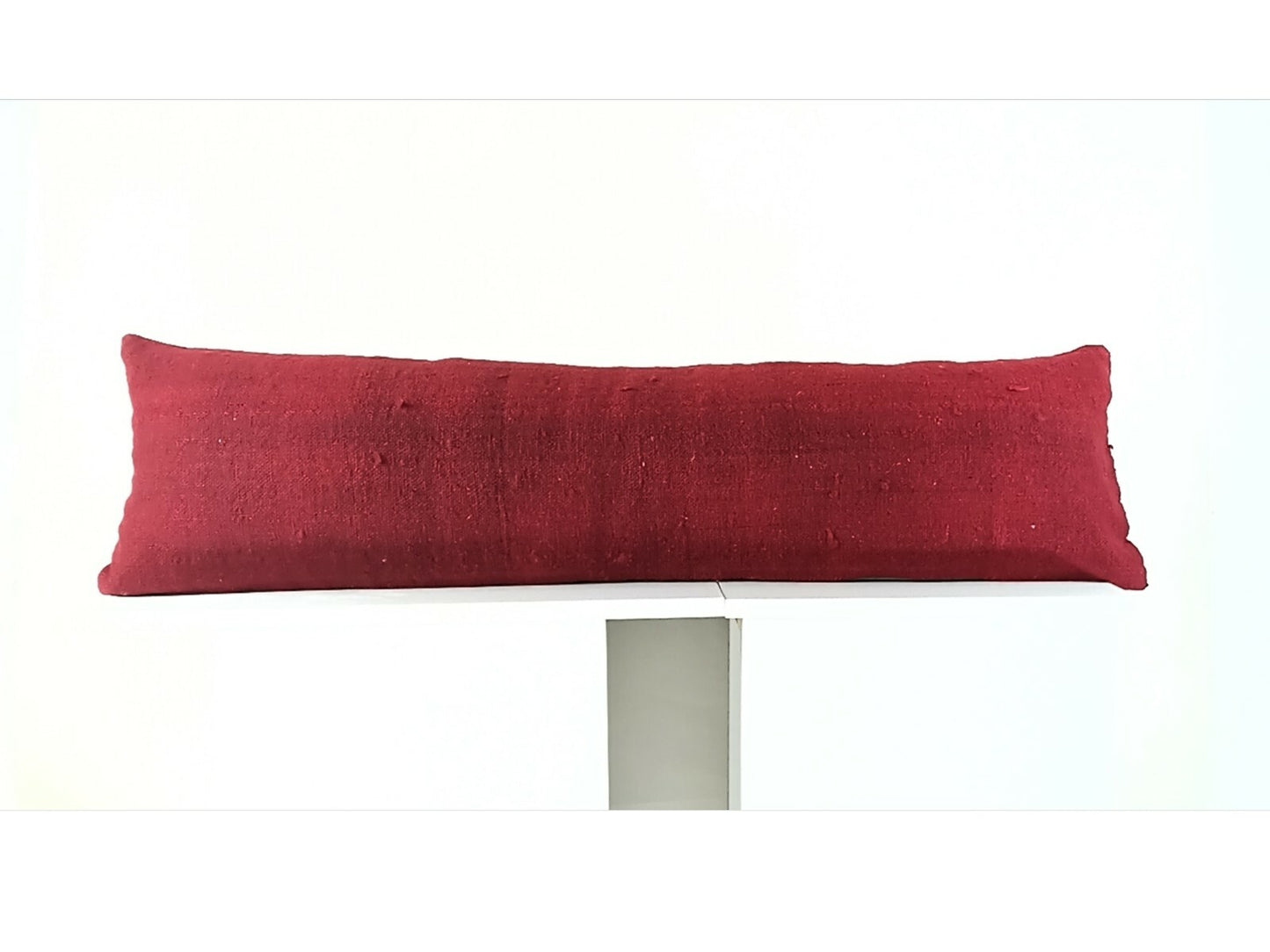 Long Kilim Pillow Cover 12x42 Handmade Oushak Rug Ethnic Ottoman Lumbar  A1058