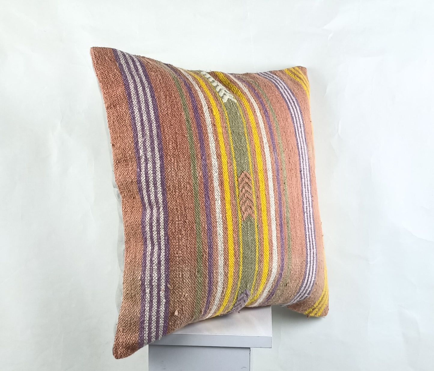18"x18" Kilim Pillow Cover  Handmade Turkish Vintage Cushion Tribal Lumbar 2659